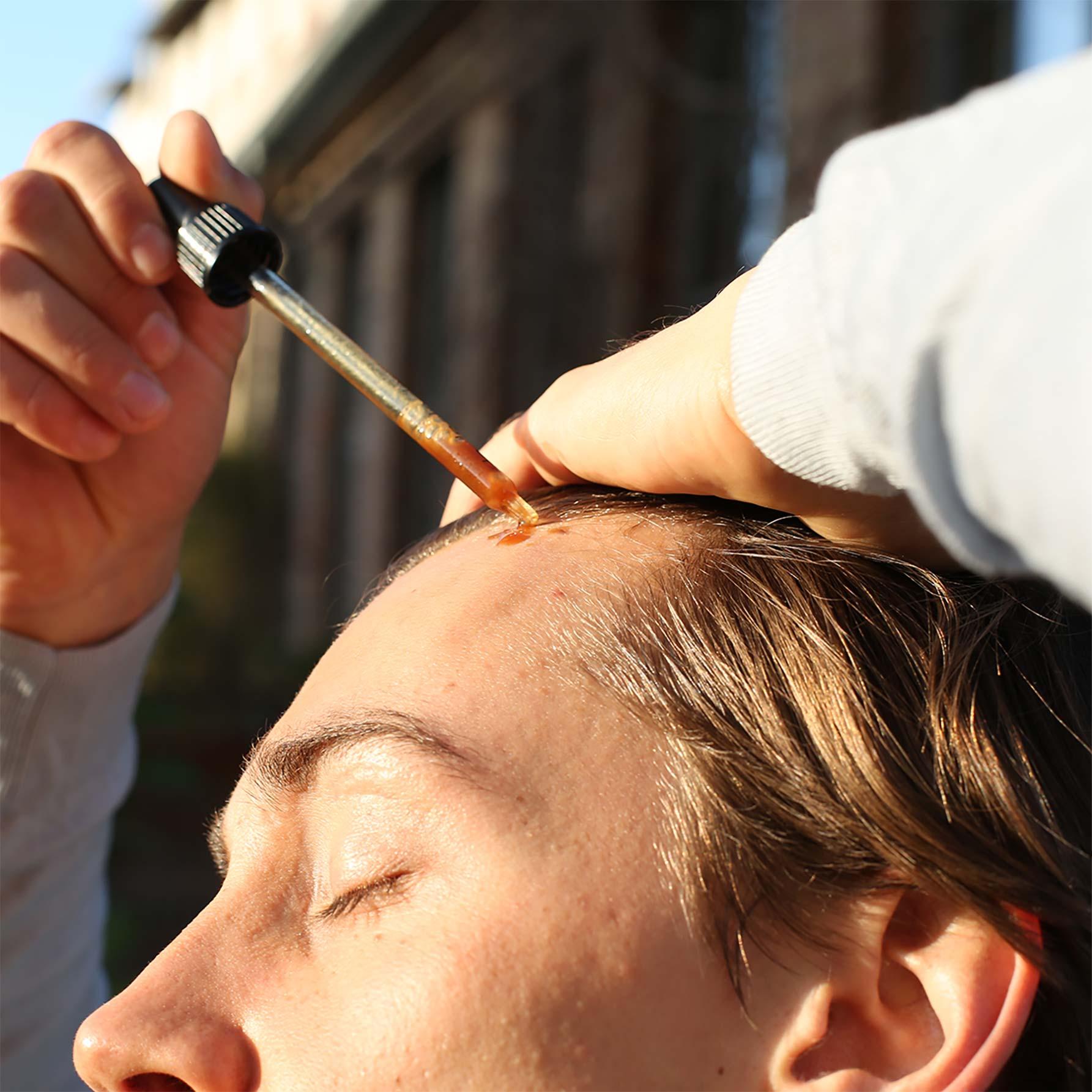 facial, Stirn, Öl, Tropfer, Kosmetik, Gesicht, Öl, Tropfer, Fläschchen, Salon