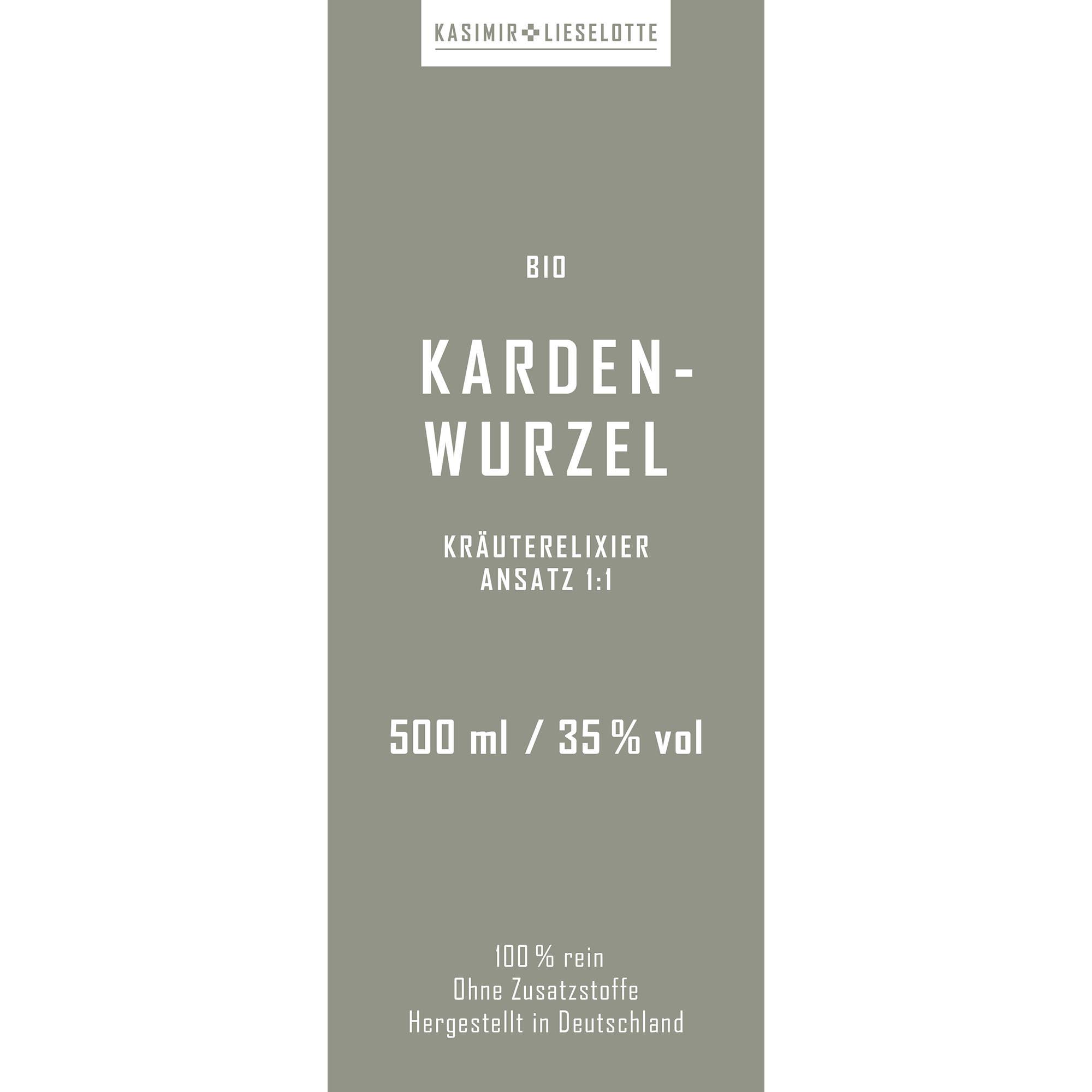 kardewurzel, bio, kräuterrelaxier, ansatz 1:1, 500 ml