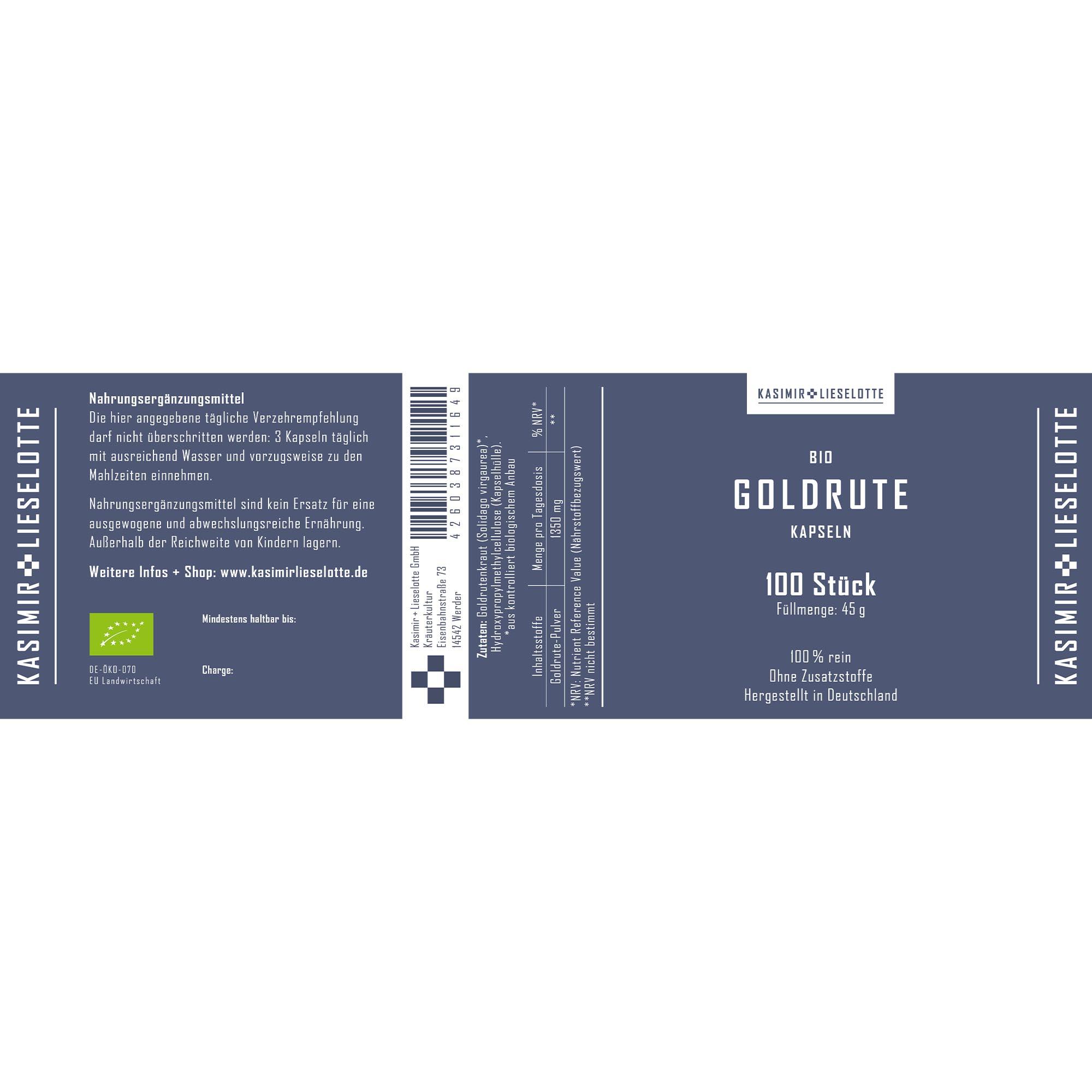 kapseln, bio, goldrote, nahrungsergänzung, 100-stück