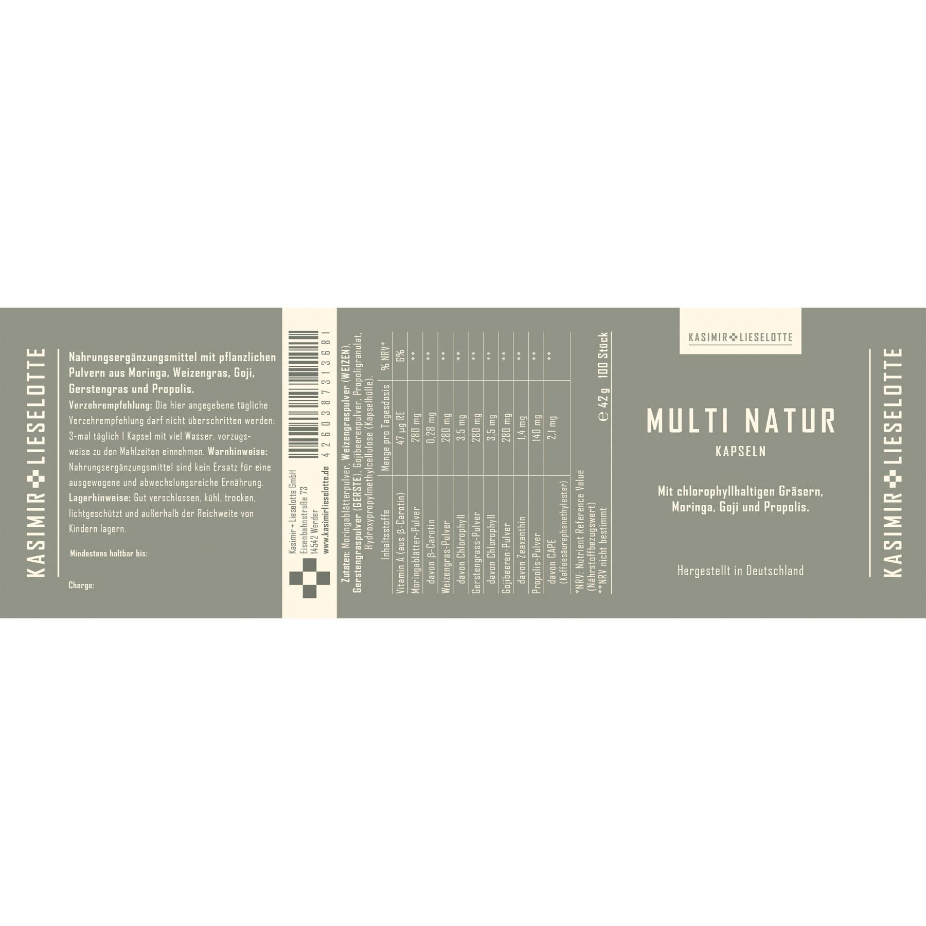 Kapseln, Multi Natur, Nahrungsergänzung, Goji, Propolis