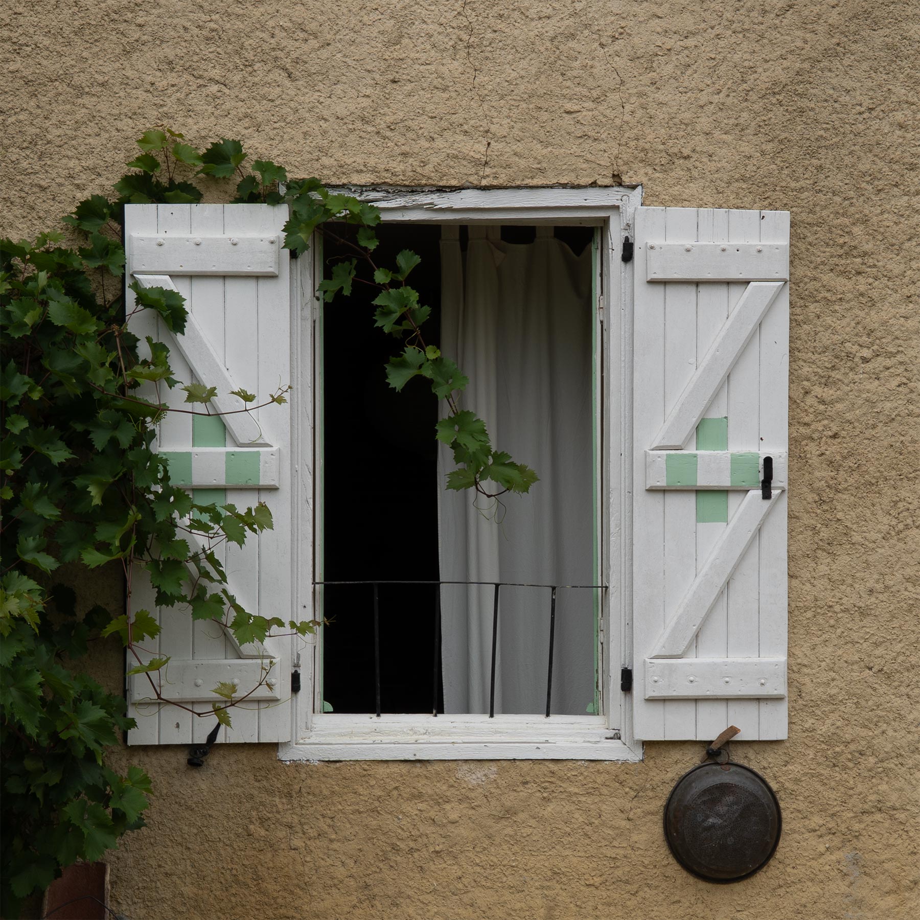 Fenster, Jalousie, Rebe, Gardine, Wand