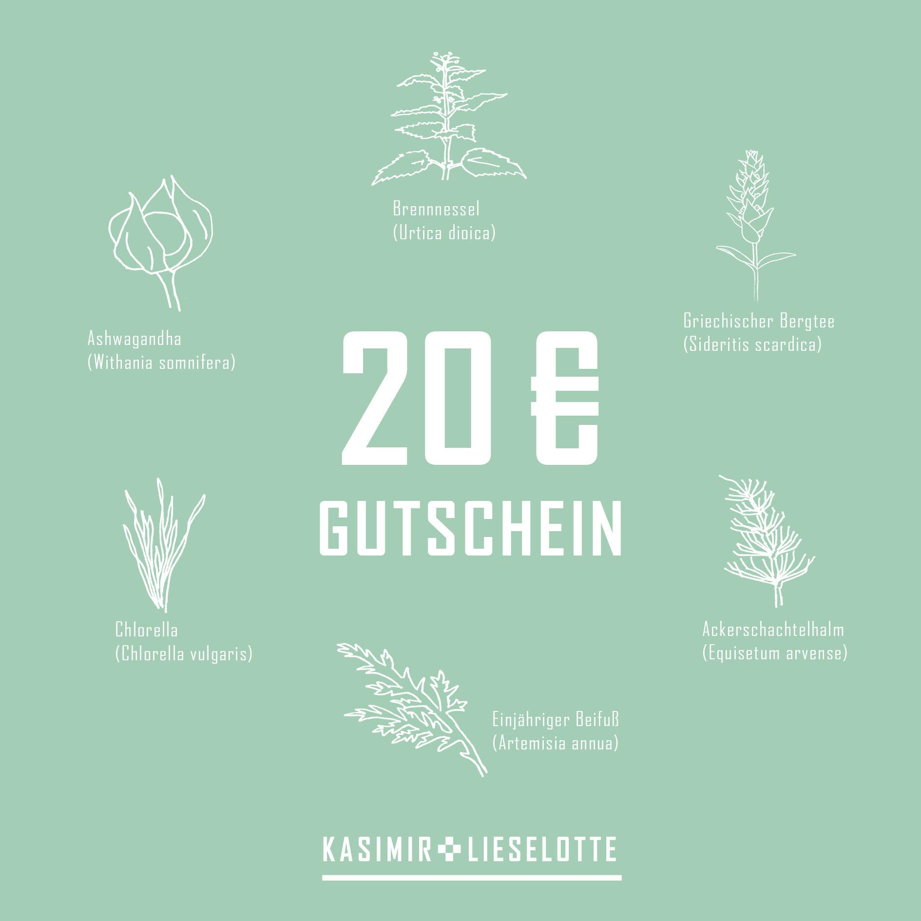 Gutschein - Auswahl: 20 Euro Gutschein