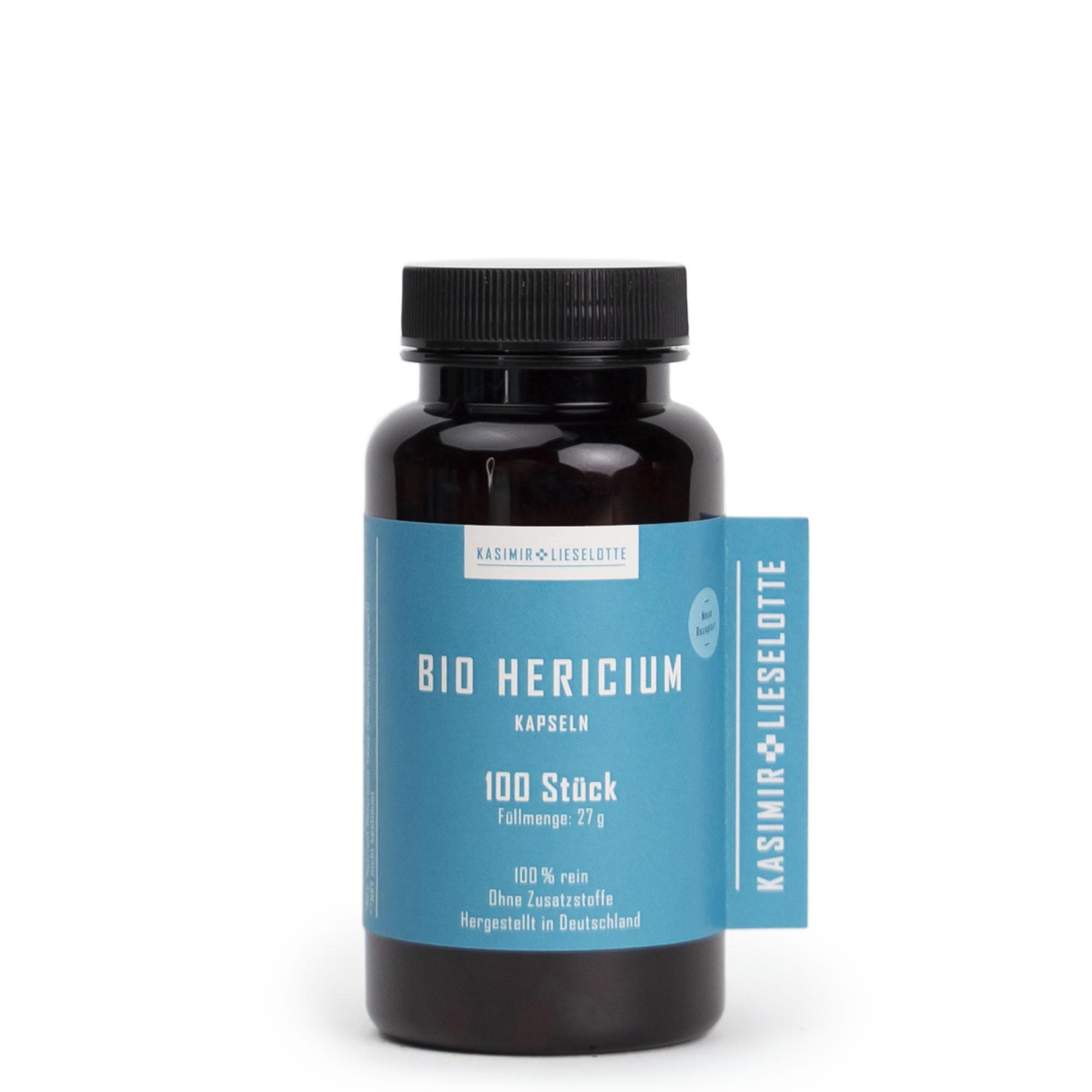 Kapseln, BioHericium, Kunststoffflasche, 100 Stück, Hergestellt in Deutschland