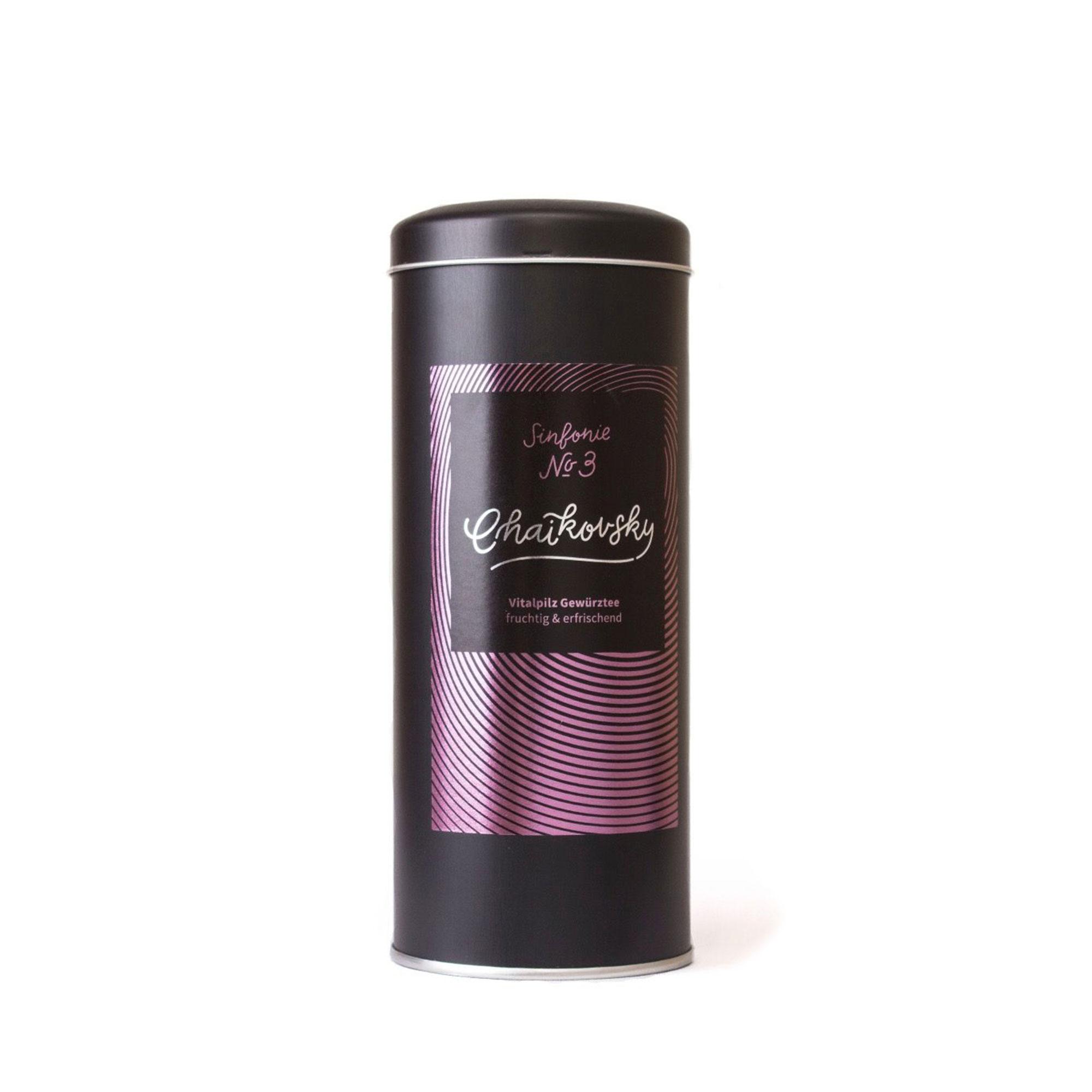 Tee-Behälter, Dosen-Teetee?, Schwarz-lila, Gewürztee-Dose, Sinfonie No.3