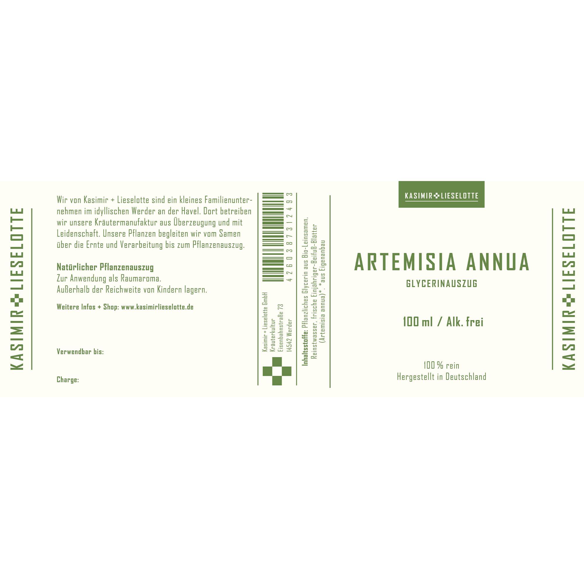 Artemisia annua, Glyerinextrakt, Kräuterextrakt, Naturkosmetik, 100 ml Flasche