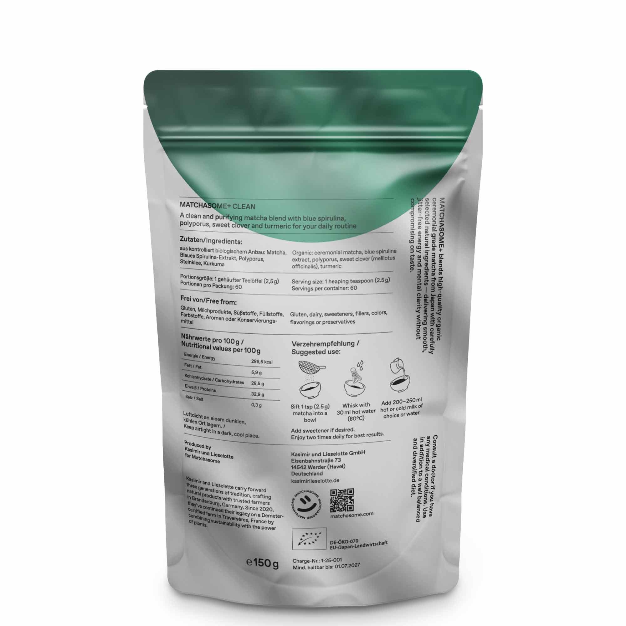 Matcha Clean Bio 150g