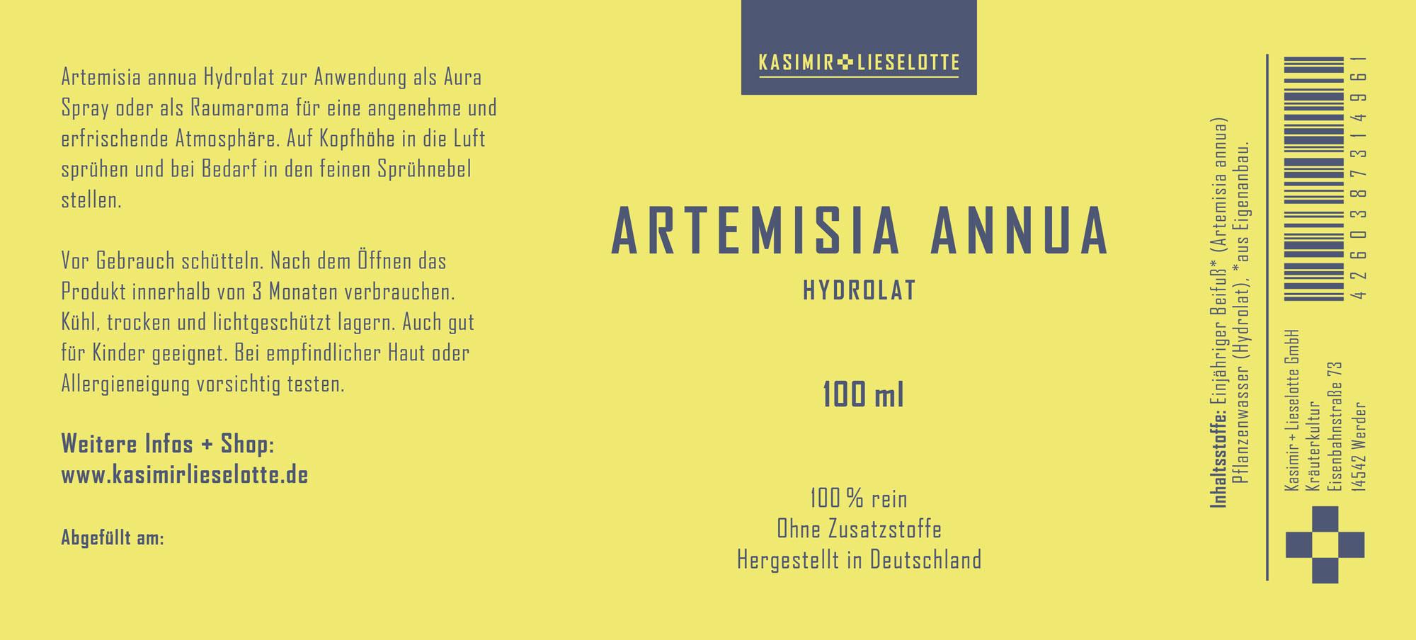 Hydrogel, Artemisia annua, 100 ml, Zubereitung, Inhaltsstoff Pflanzlich