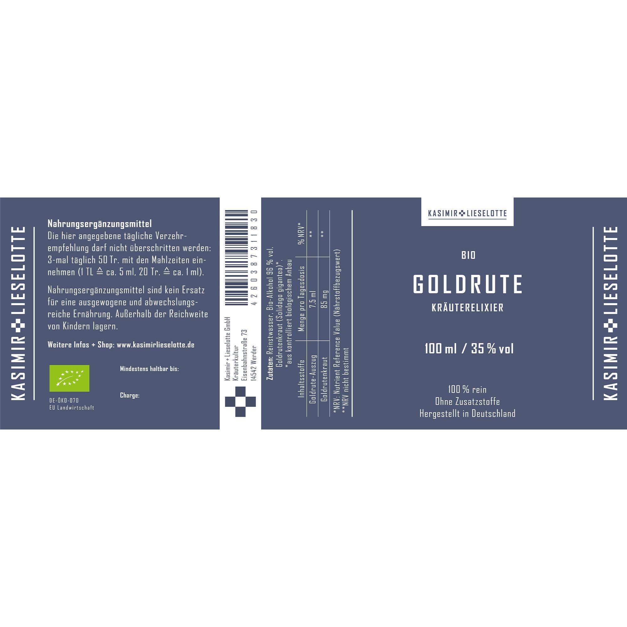Goldrute Tinktur Bio 100 ml