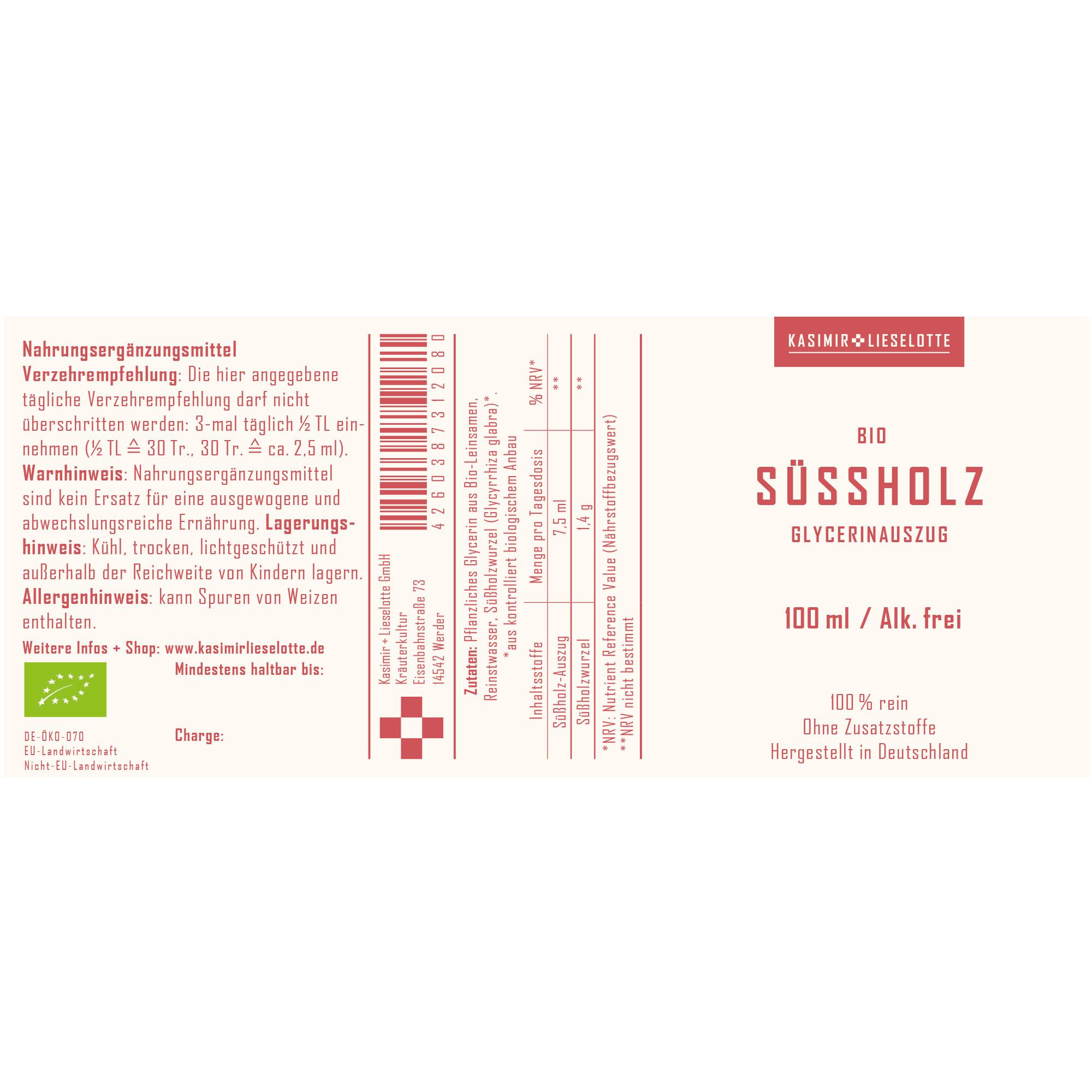 bio, süßholz, glycin, extrakt, 100 ml