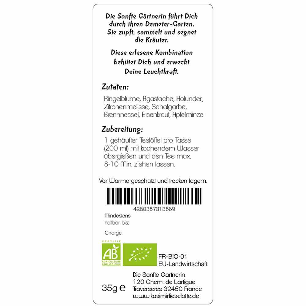 Licht der Erde - Tee Demeter, Die Sanfte Gärtnerin 35 g