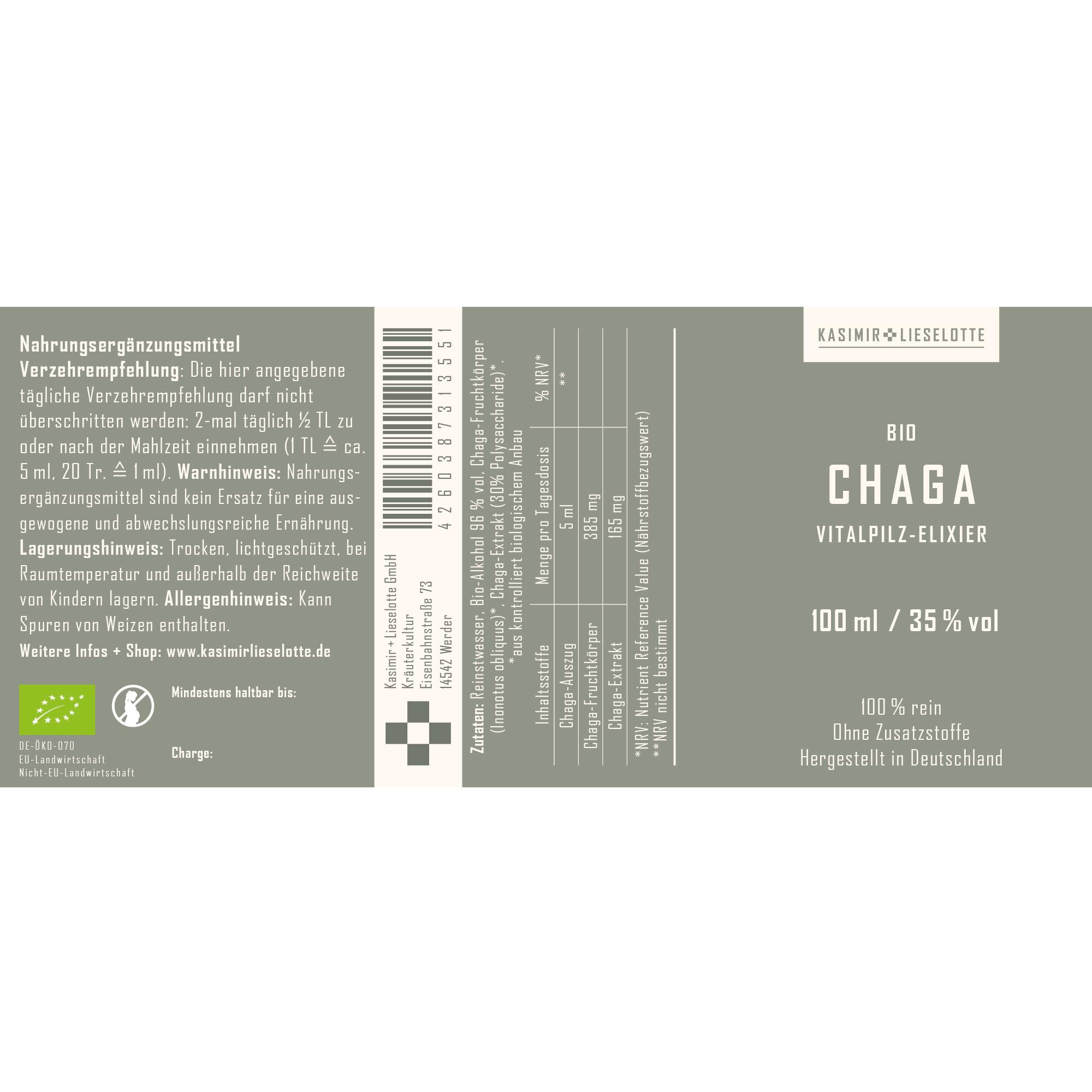 bio, chaga, elixier, vitamin, flüssigkeit