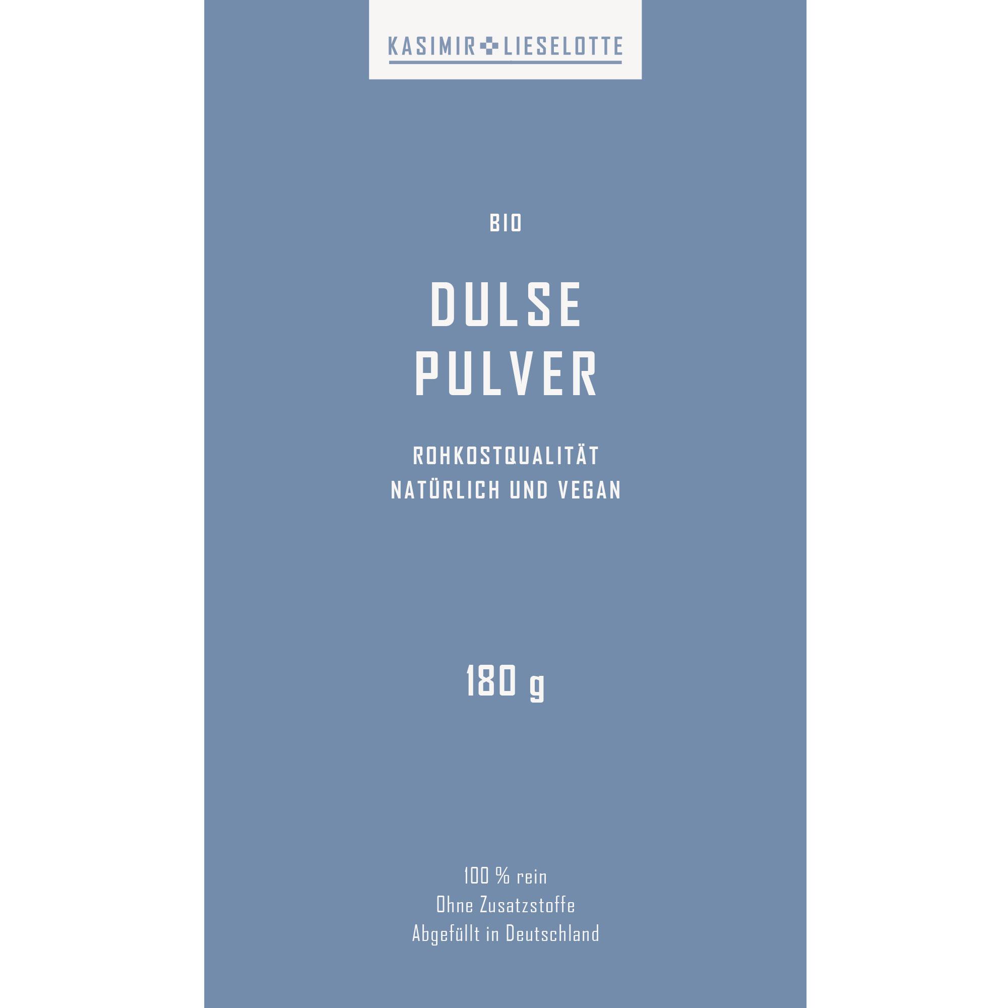 Dulse Pulver, Bio, Pulver, Rohkostqualität, 180 g