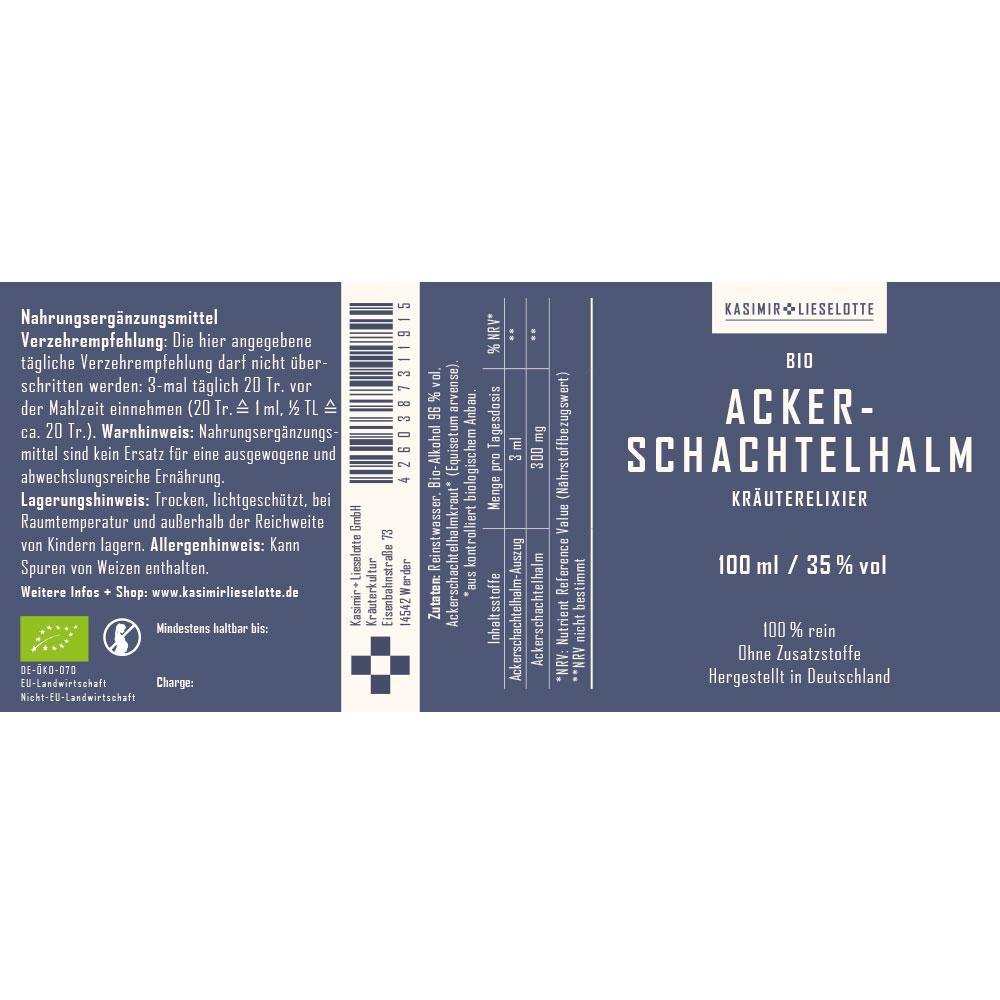 Acker-Schachtelhalm, Kräuterlikör, Bio, 100 ml, 35 % vol