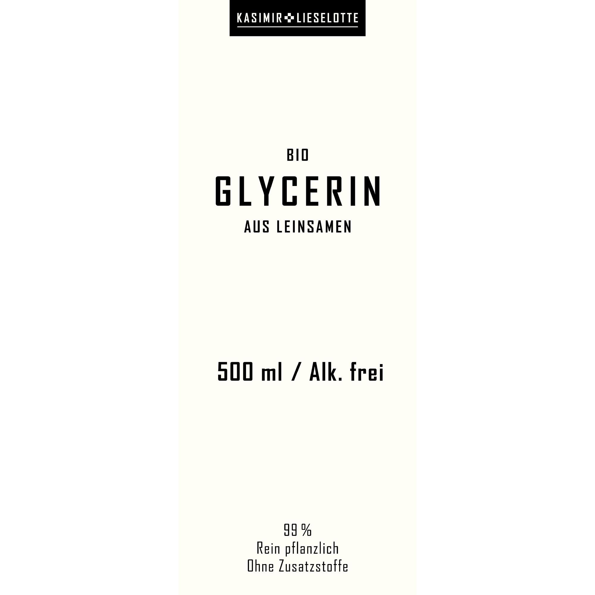 Glycerin pflanzlich aus Bio-Leinsamen 500 ml