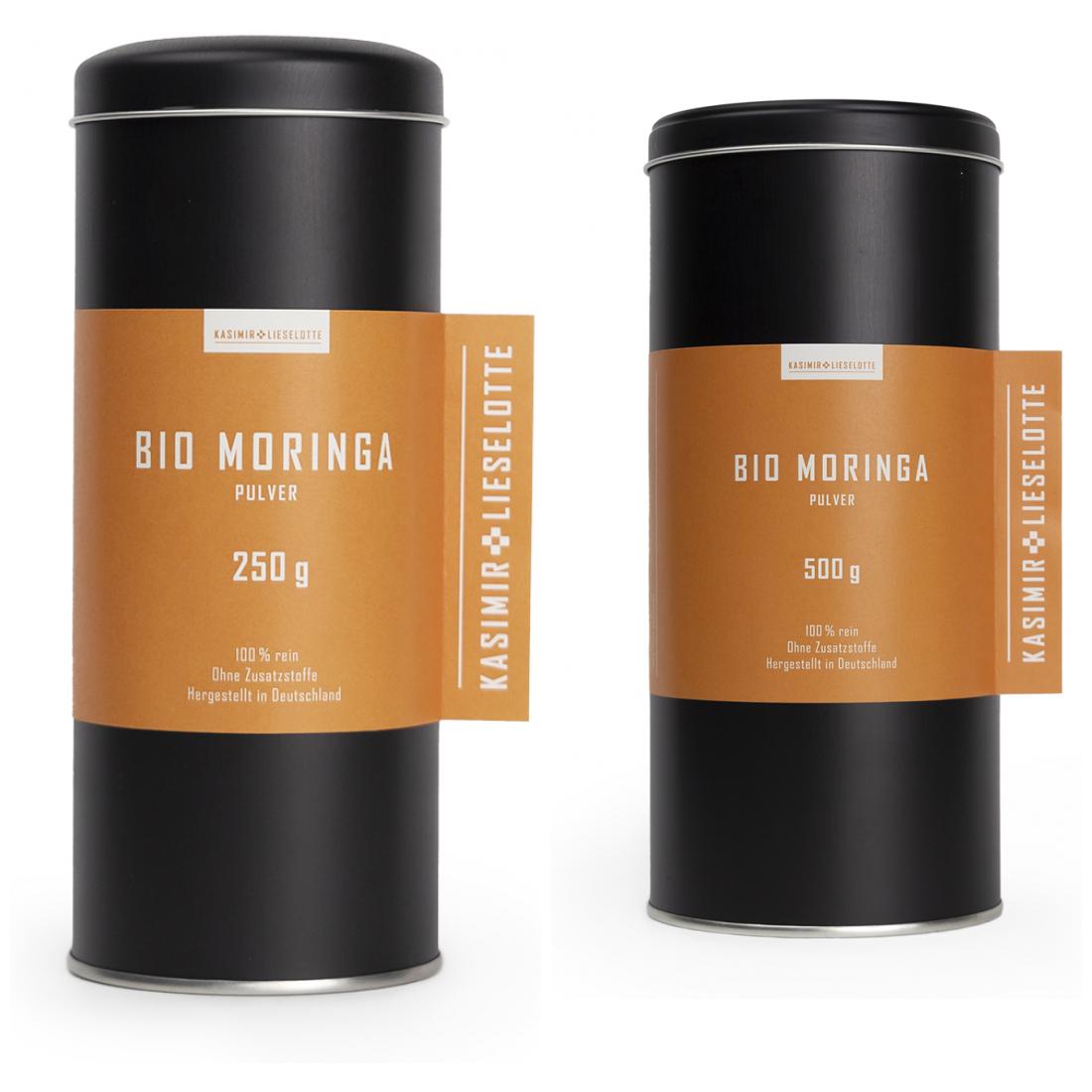 Bio Moringa, Moringa Pulver, 250 g, 500 g, Kleines Metallenglas