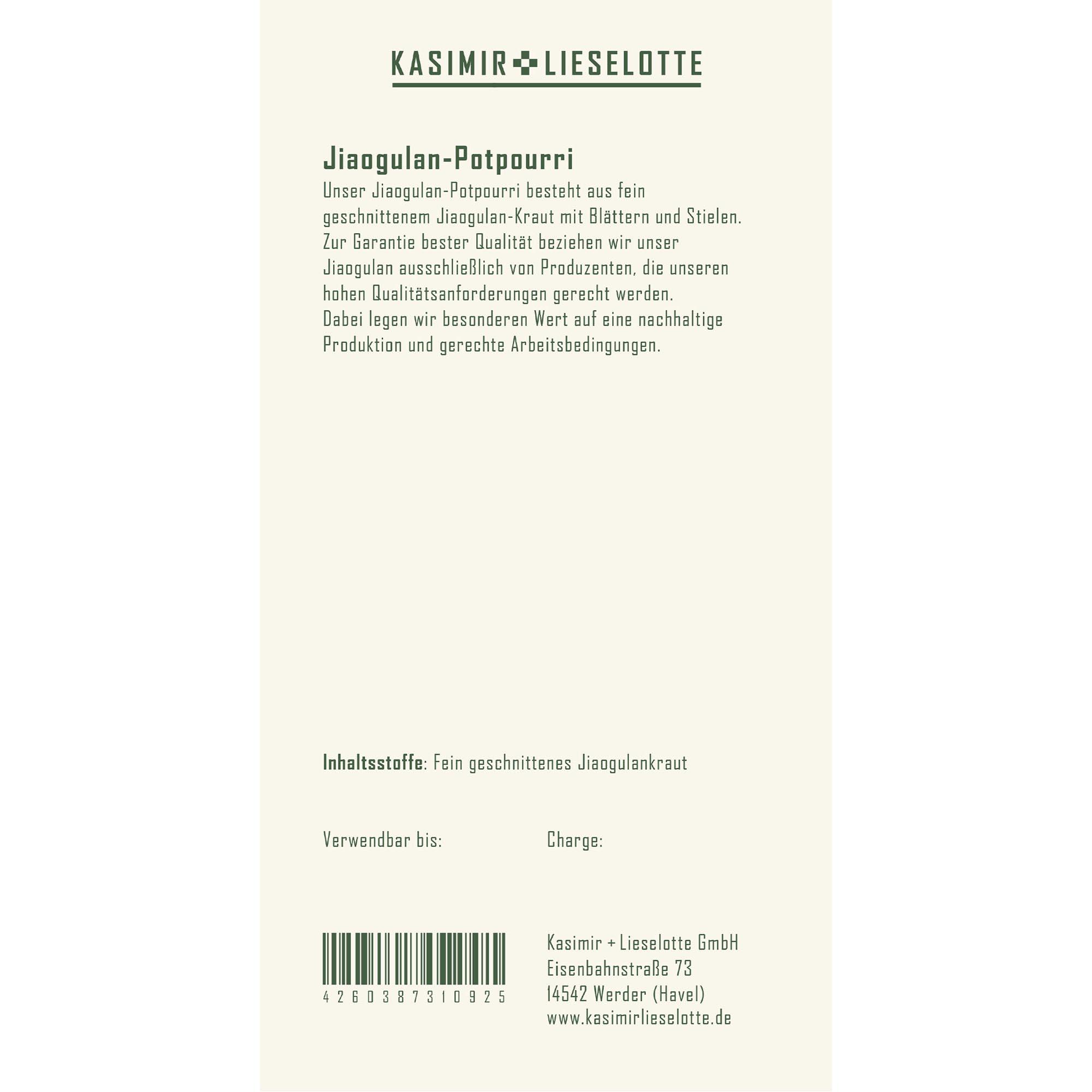 Jiaogulan, Kraut, Kräuter, Blätter, Inhaltsstoffe