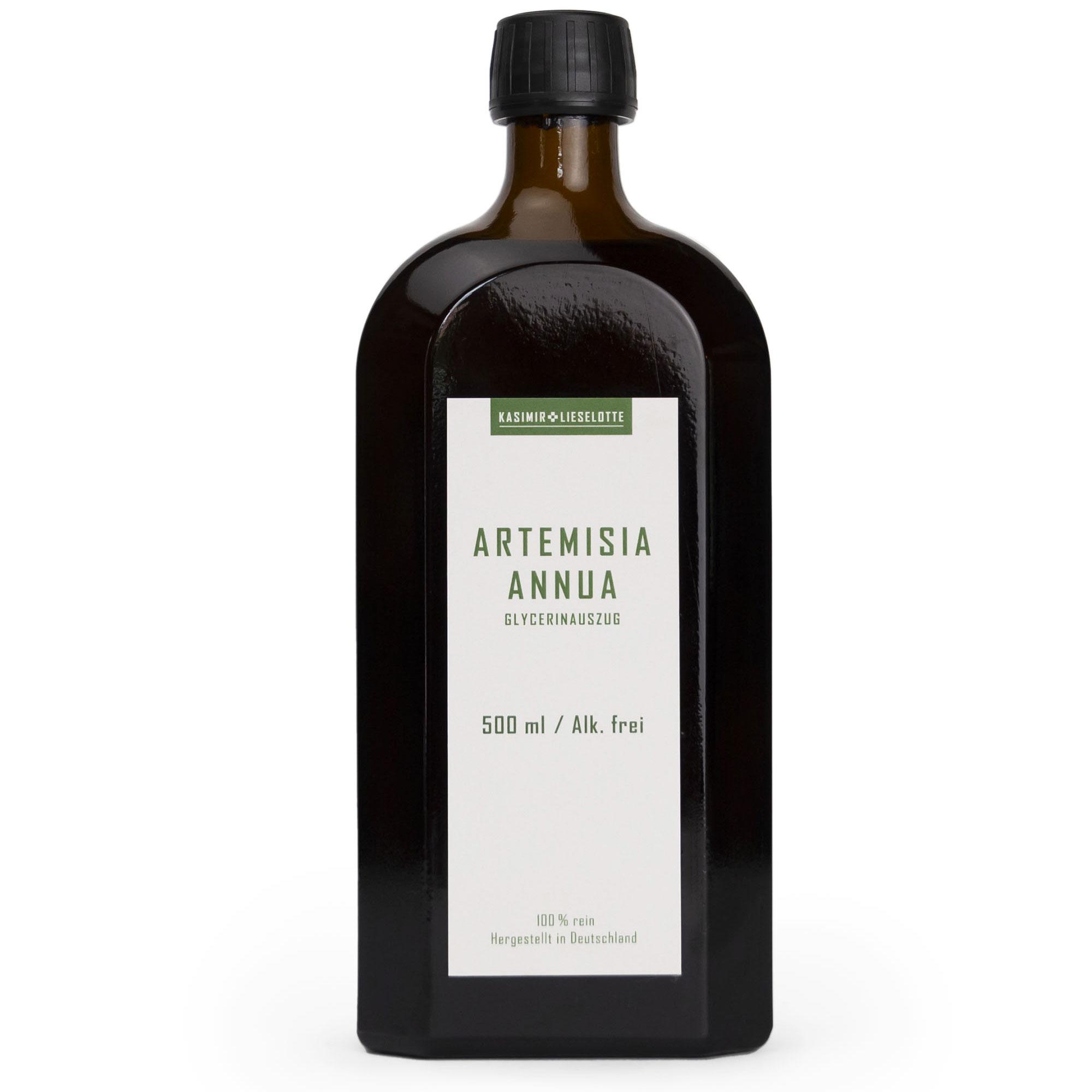 Artemisia annua, Glyerinextrakt, Kräuterextrakt, Helleres Braun, Flasche 500 ml