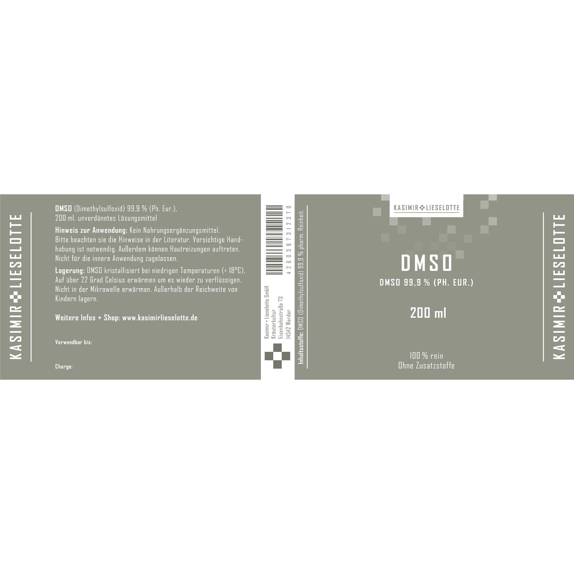 DMSO, 200 ml, Liesollete, Kasmir Lieselotte, 99,9%