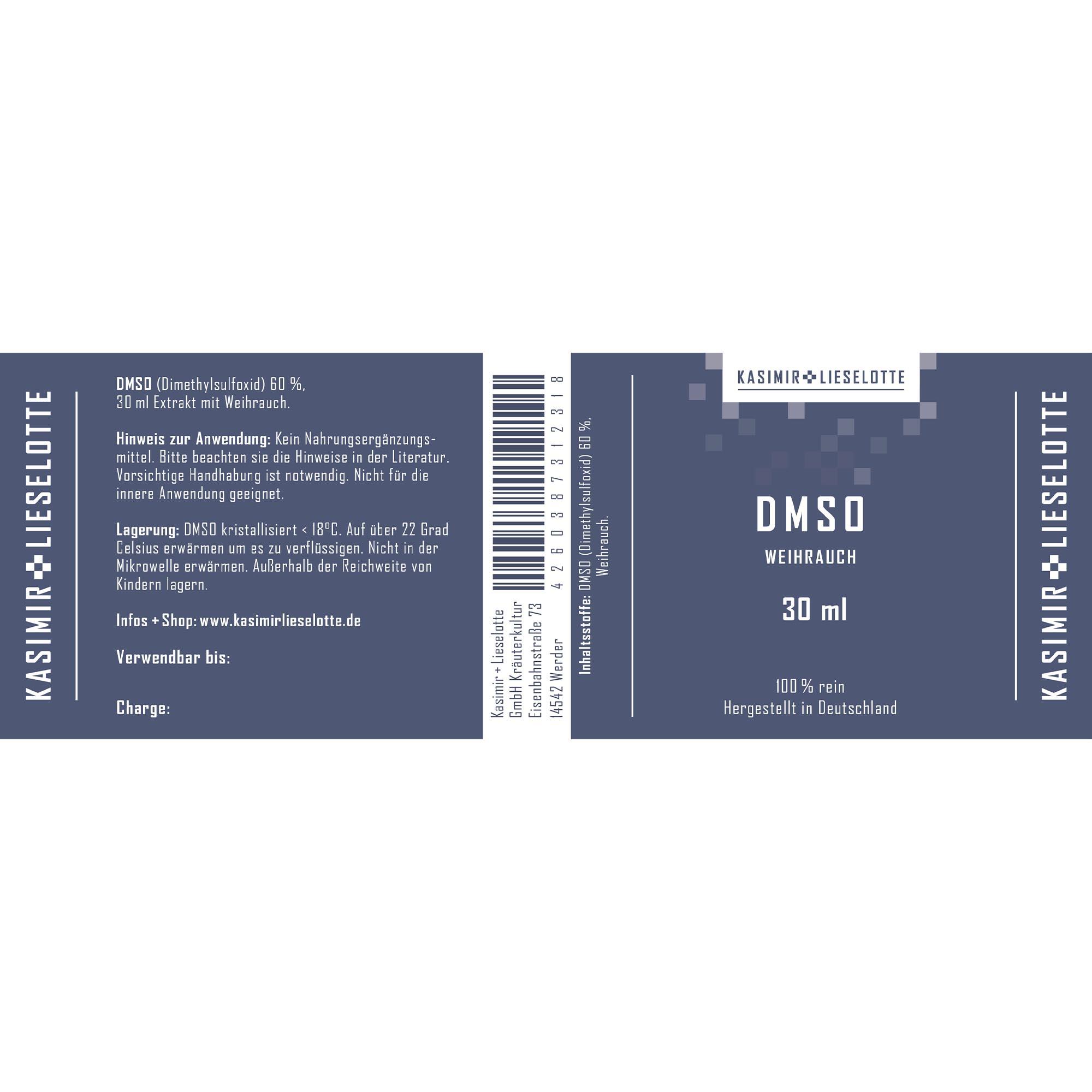DMSO, Weihrauch, 30 ml, Kristallisiert, Hergestellt in Deutschland
