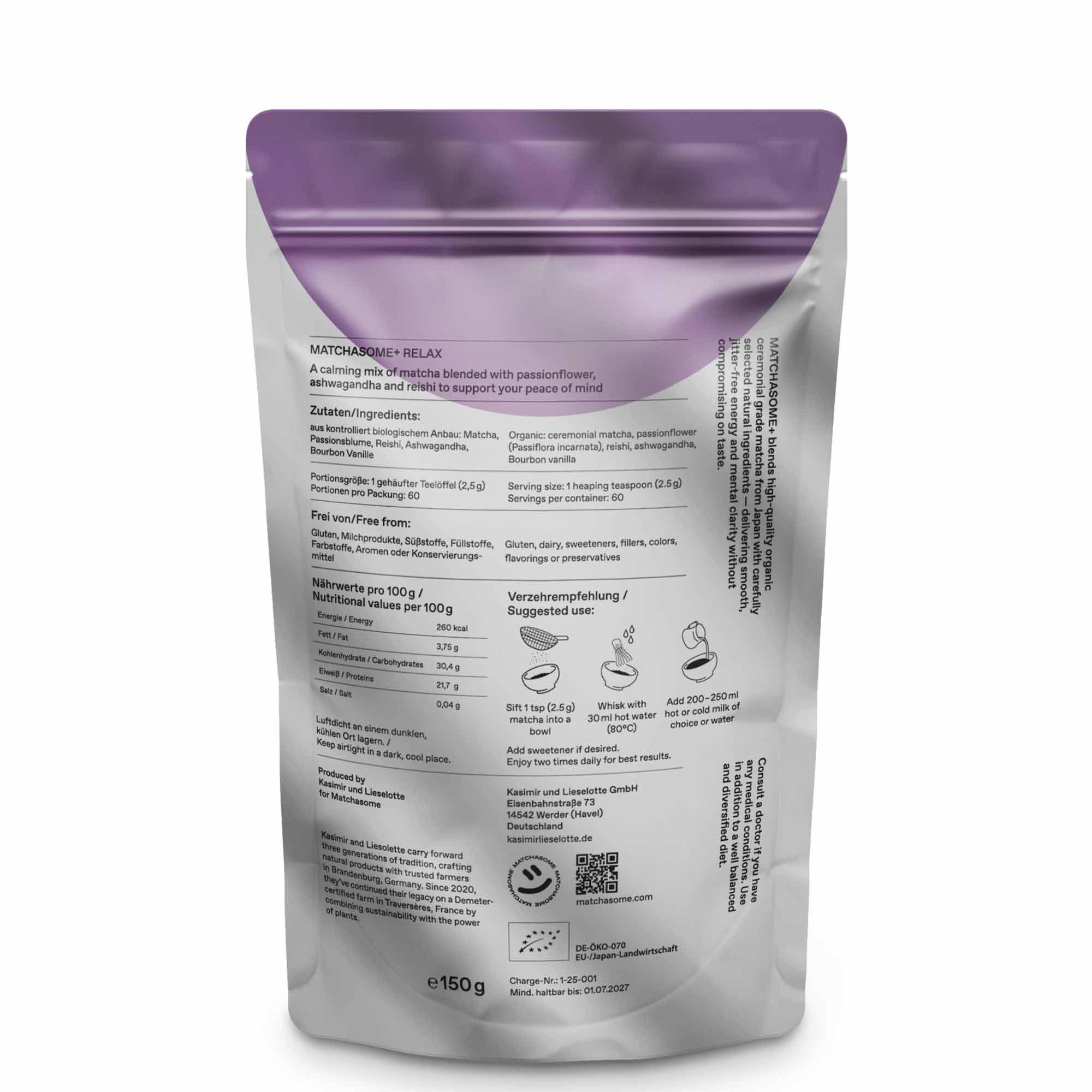 Matcha Relax Bio 150g