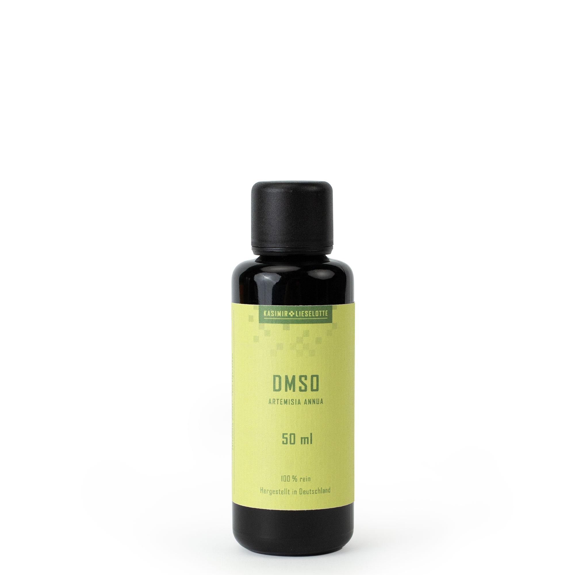 essential oil, DMSO, 50 ml, amber bottle, grüner etikett