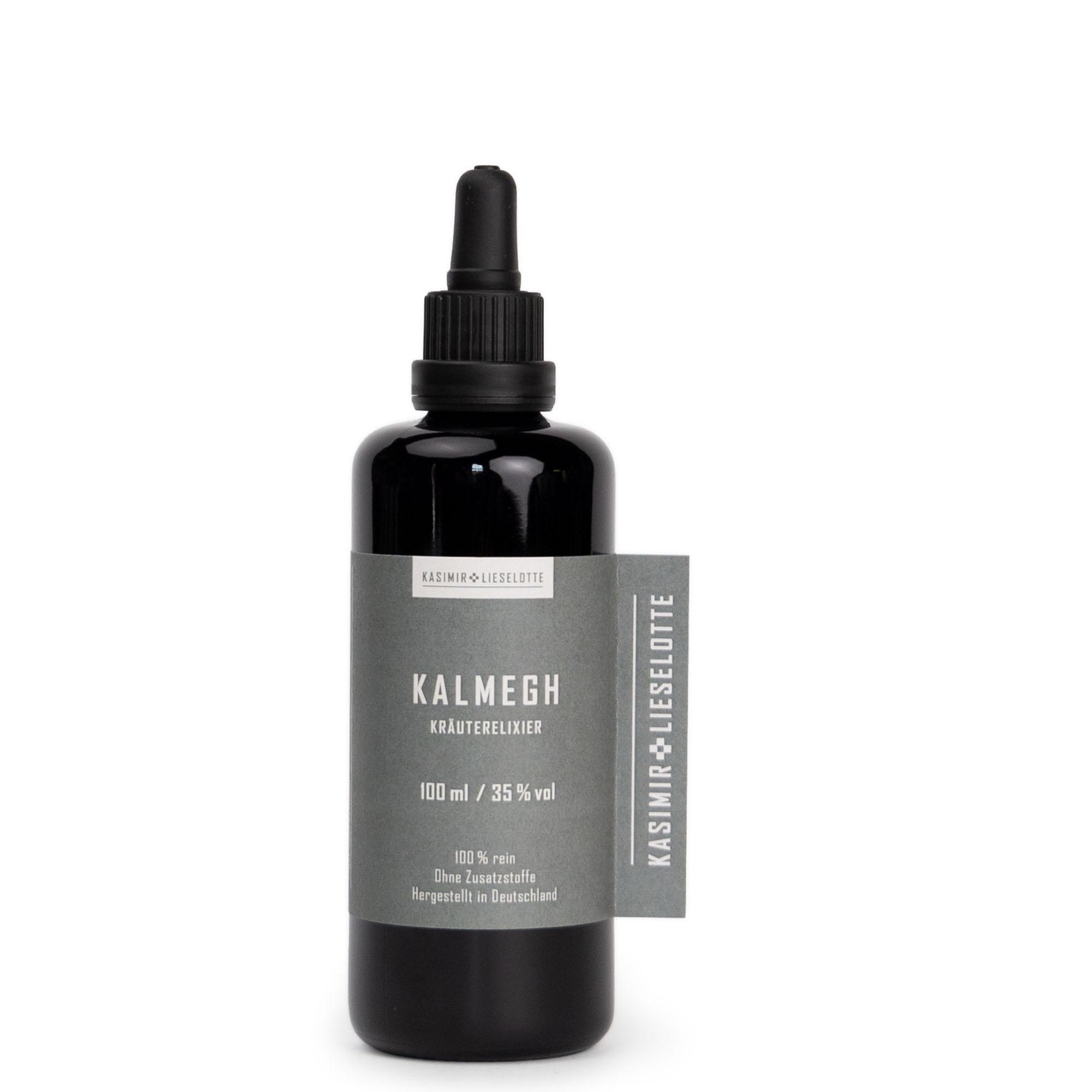 Kräuterelixier, Kalmgeh, Kleines Fläschchen, Tropfflasche, 100 ml