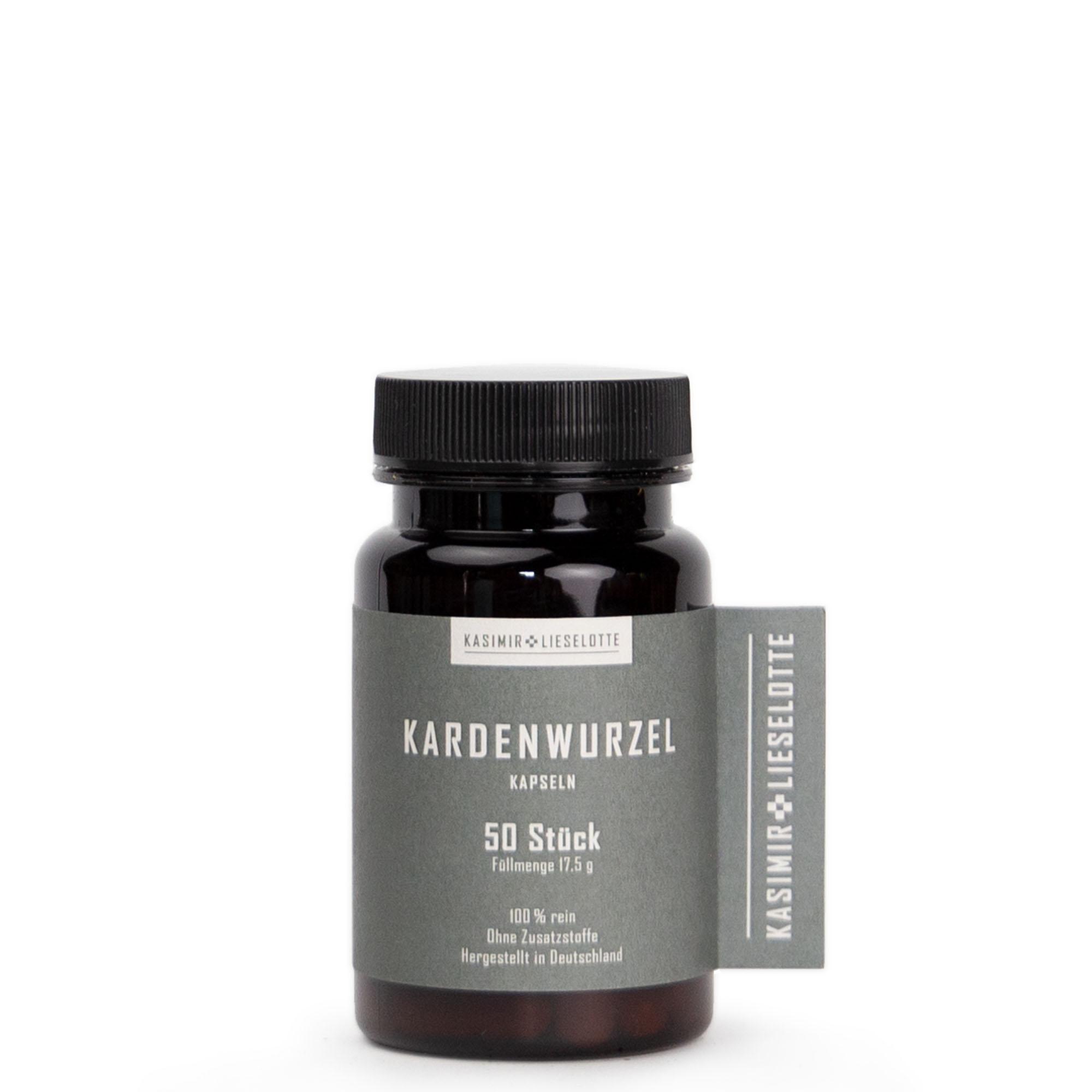 Kapseln, Kardewurzel, 50 Stück, Füllmenge 17,5 g, 100 % rein