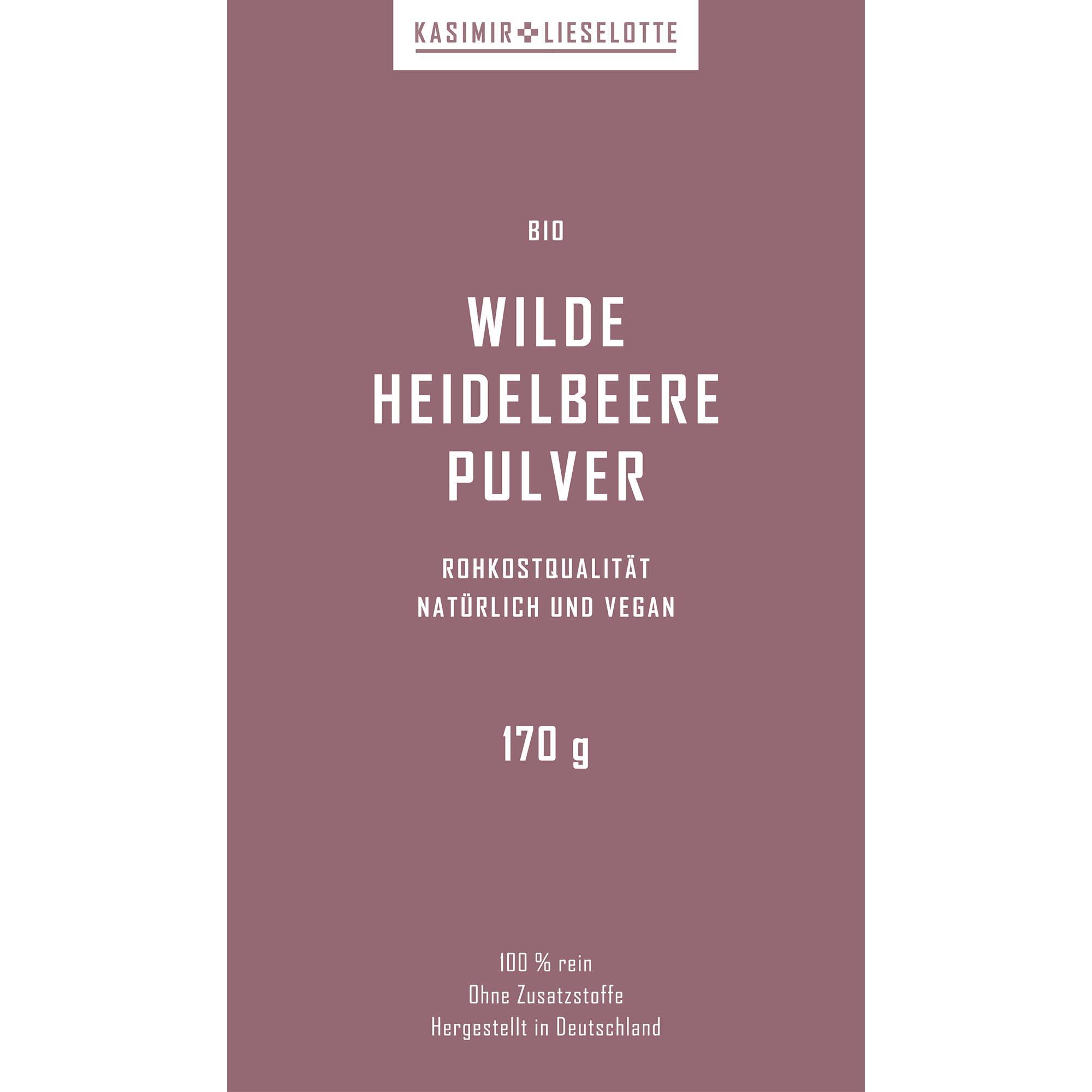 pulver, beerenpulver, wildheidelbeere, bio, 170 g