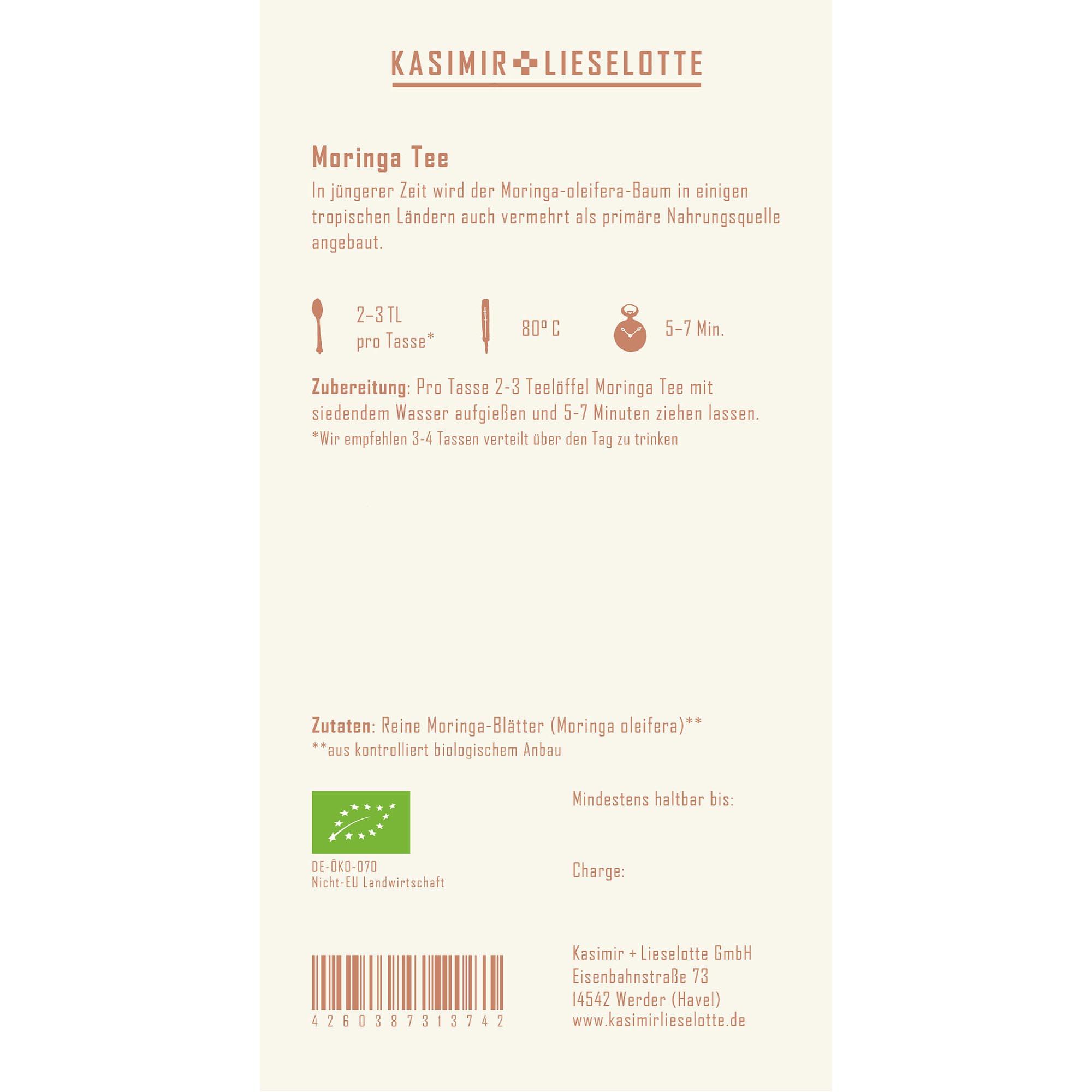 Moringa, Tee, Tasse, Aufguss, Zutaten